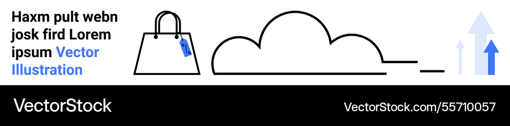 Cloud integration with e-commerce concept Cloud integration with e-commerce concept vector image