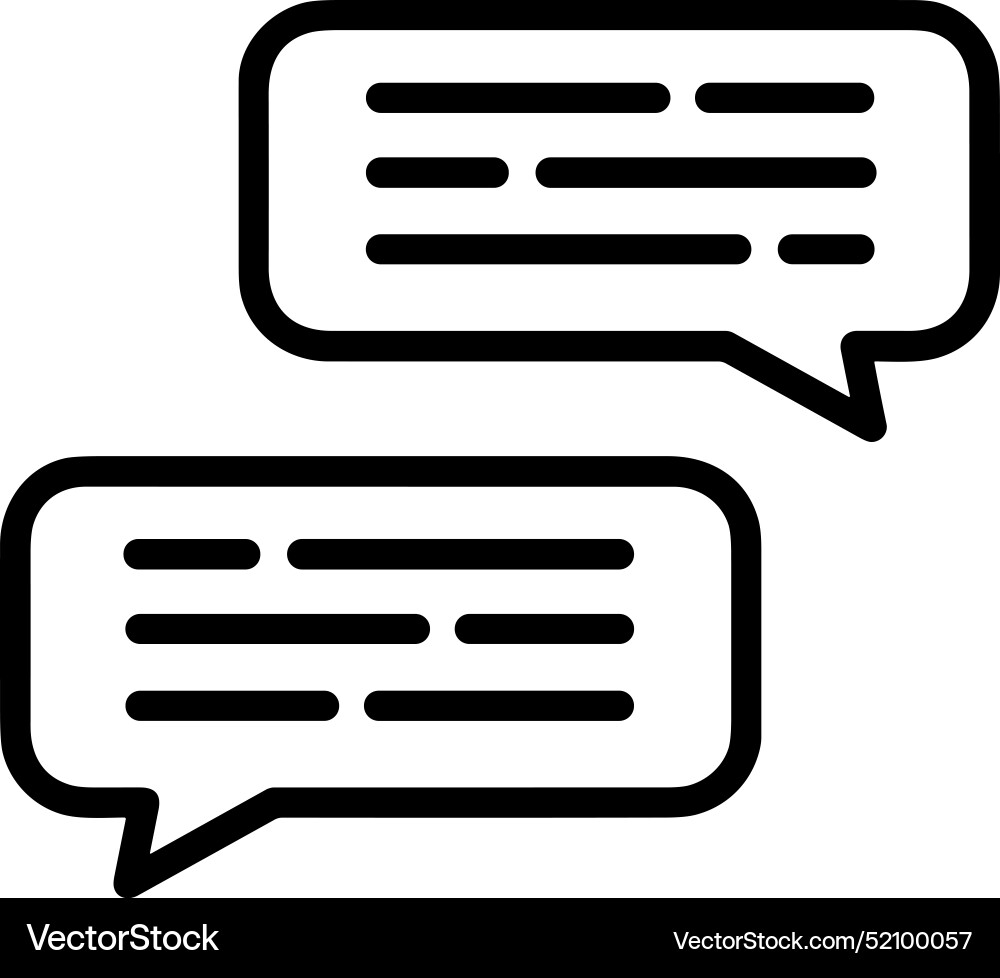 Comment icon symbol image of the chat social Vector Image