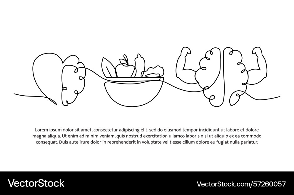 Continuous line design of concern for brain Continuous line design of concern for brain vector image