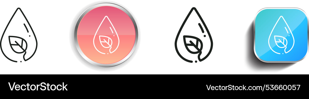 Drop-Symbol dünne lineare regelmäßige und Schaltfläche Stil Drop-Symbol dünne lineare regelmäßige und Schaltfläche Stil vektorbild