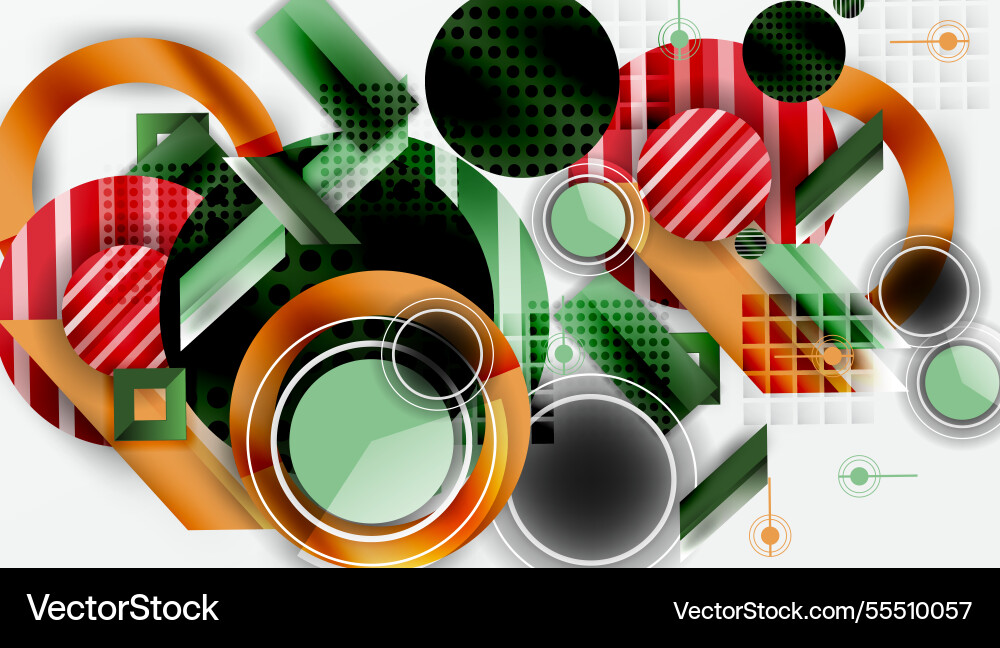 Dynamic complex geometric abstract background Vector Image