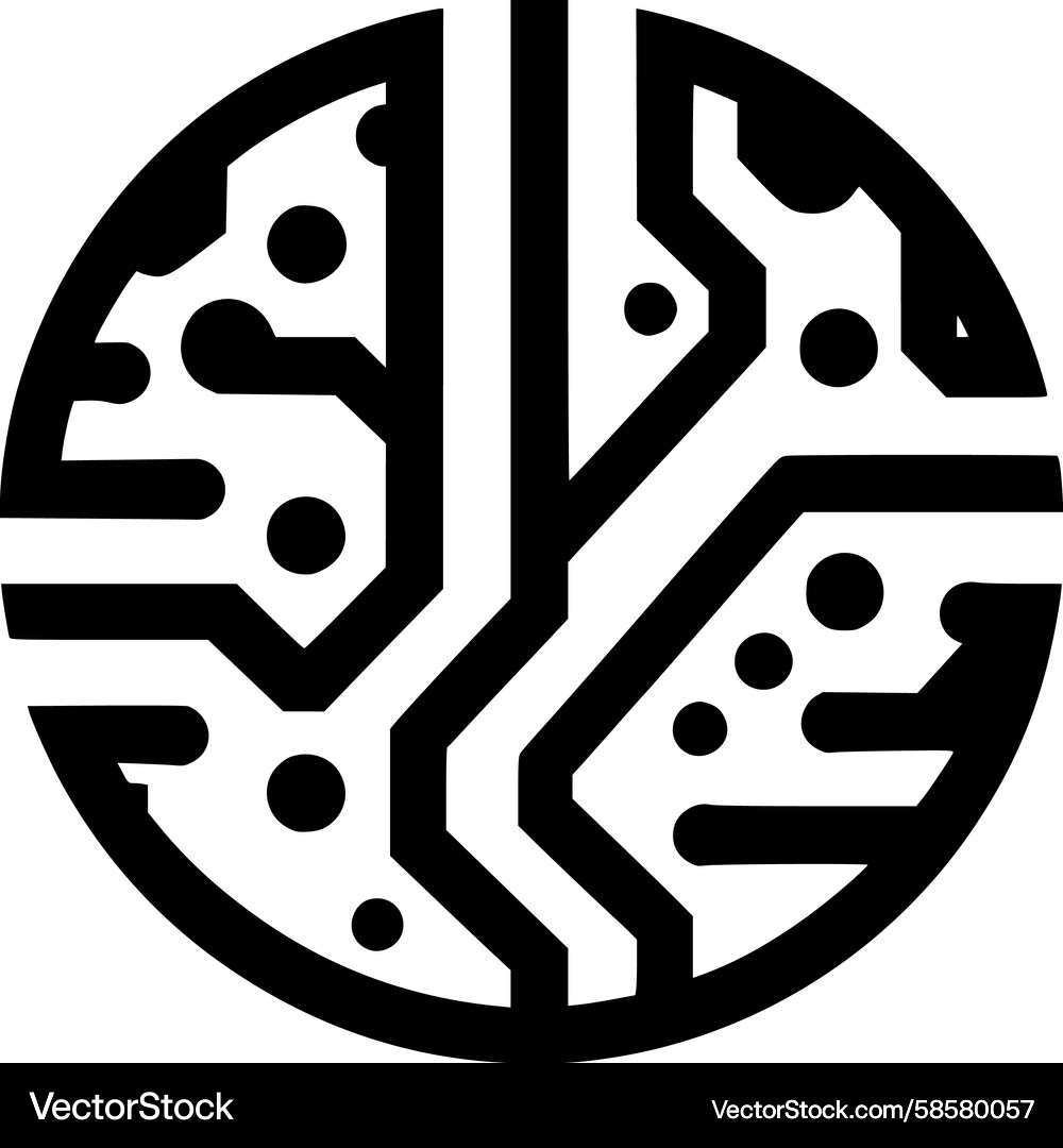 Global Circuit Network Icon Vector Image