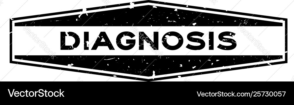 Grunge black diagnosis word hexagon rubber seal Grunge black diagnosis word hexagon rubber seal vector image