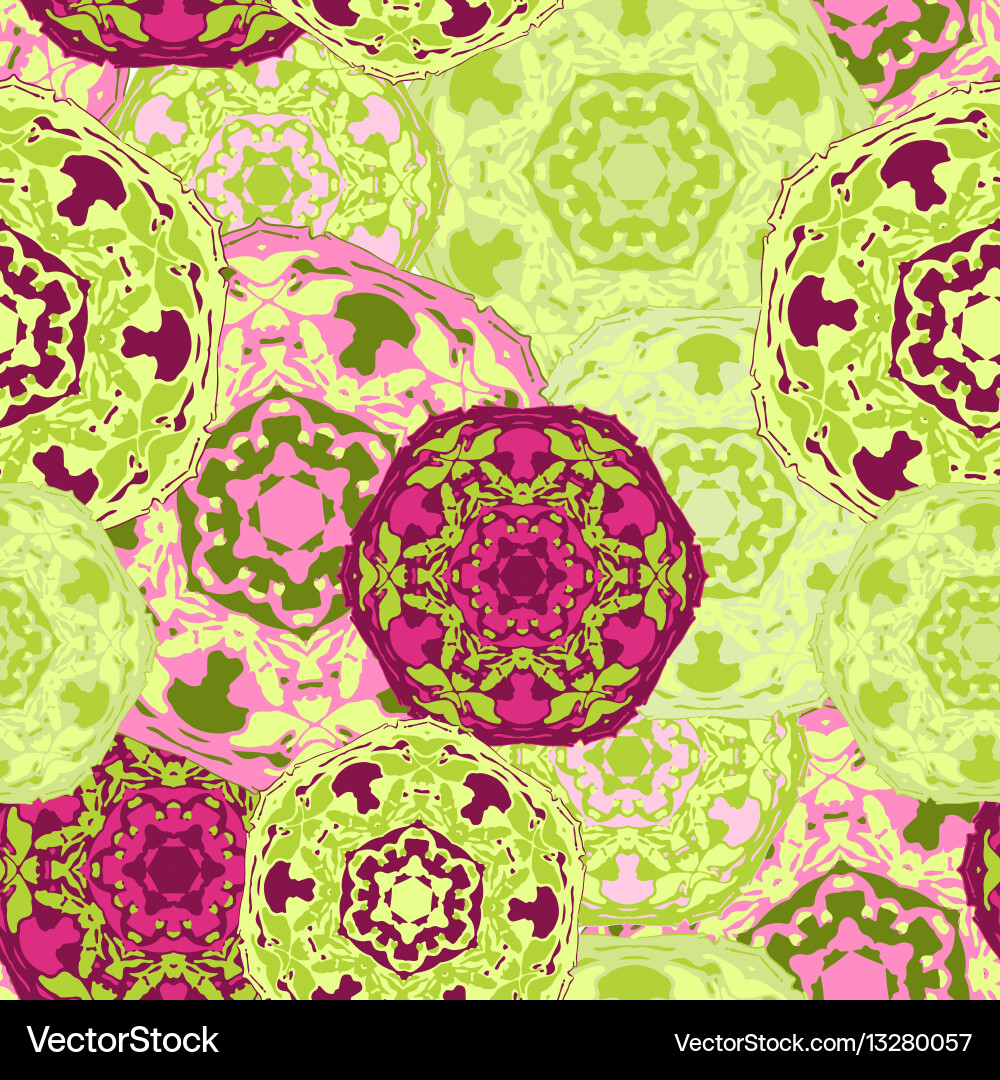 Gypsy seamless pattern of abstract multicolored Vector Image