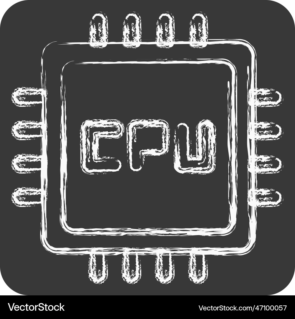 Icon cpu suitable for computer components symbol Icon cpu suitable for computer components symbol vector image