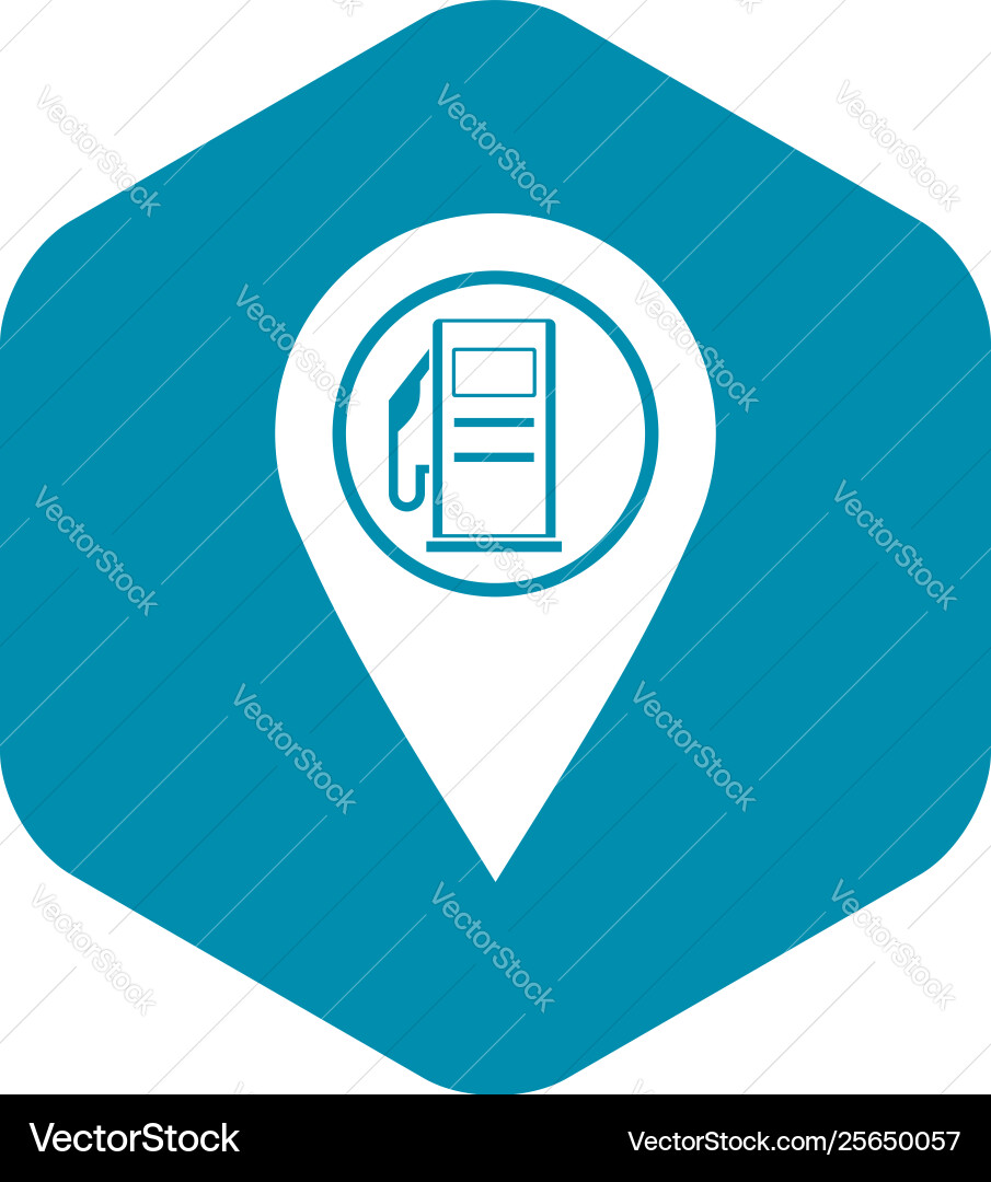 Map pointer with gas station symbol icon Map pointer with gas station symbol icon vector image