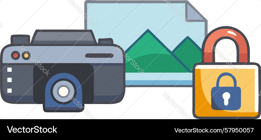 Secure Cloud Storage Icon Vector Image