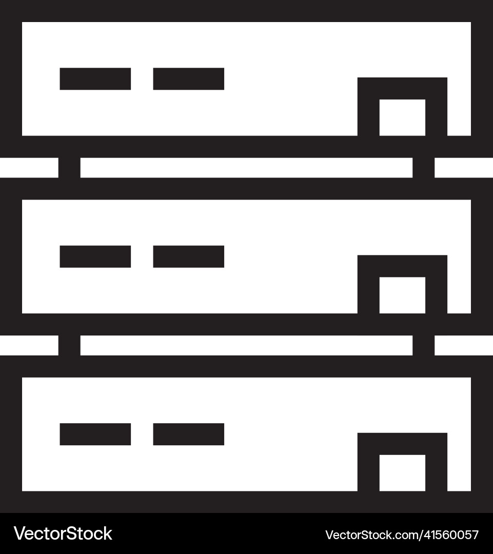 Server icon data center symbol informational Server icon data center symbol informational vector image