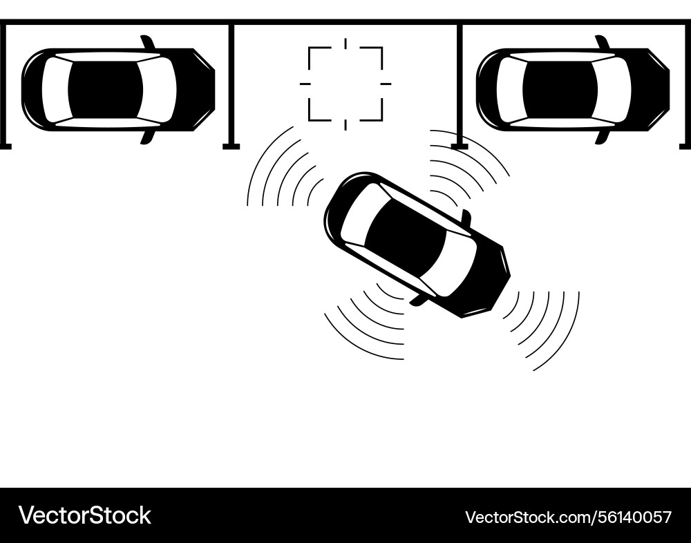 Smart car with remote sensing and sensor system Smart car with remote sensing and sensor system vector image