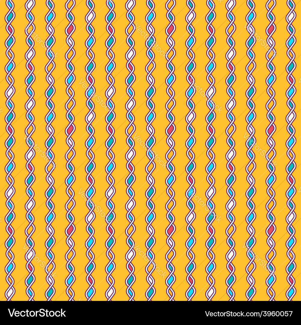 Tangled Knitted Seamless Pattern Vector Image