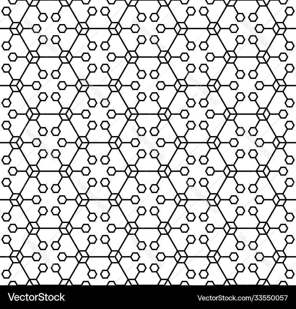 Technical honeycomb seamless pattern vector image