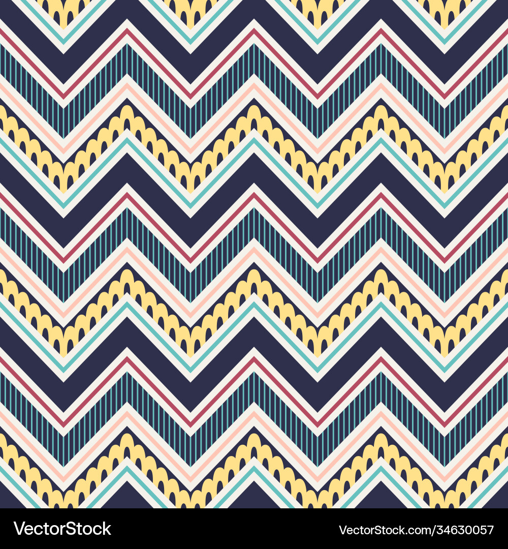 Tribal geometric seamless pattern Royalty Free Vector Image