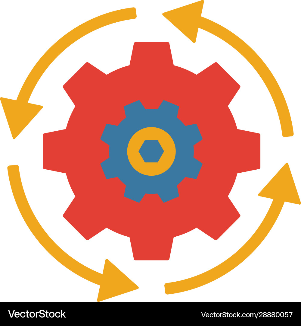 Workflow icon simple flat element from crm Vector Image