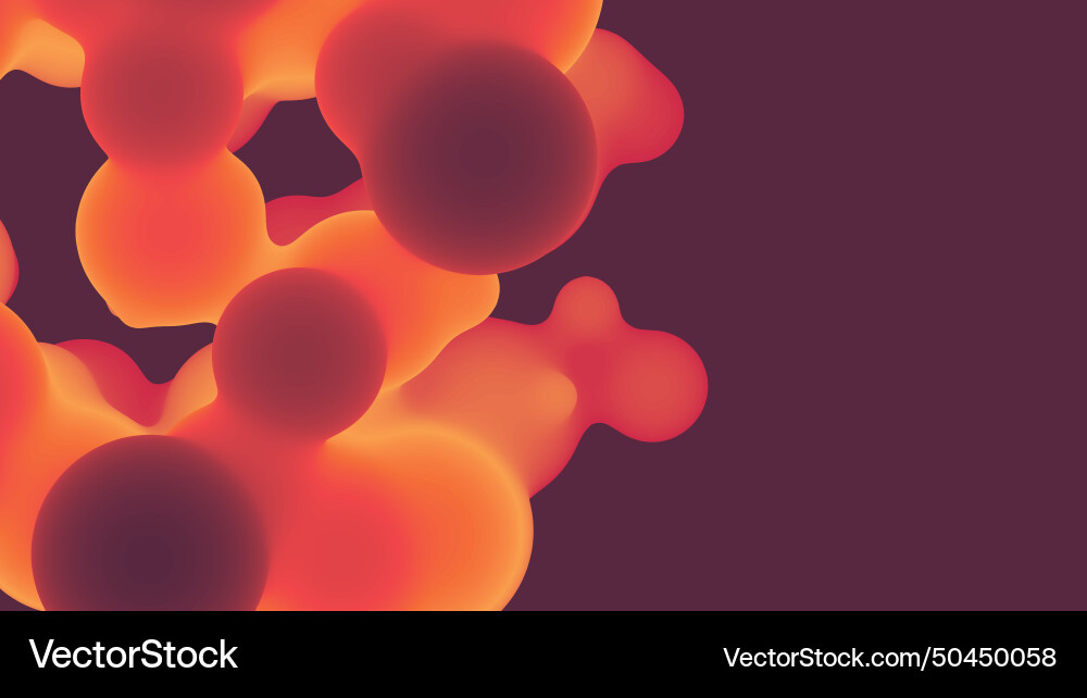 Abstract 3d fluid metaball shape with colorful Abstract 3d fluid metaball shape with colorful vector image