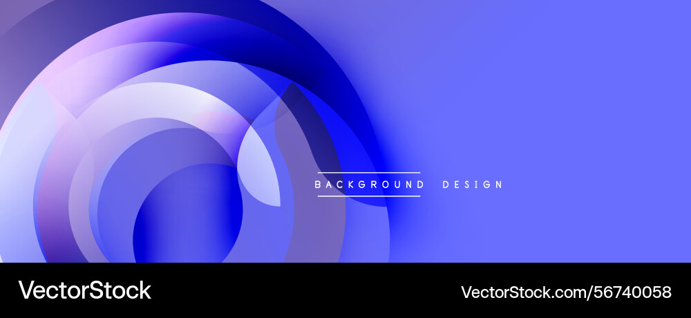 Abstract blue layers create dynamic circular Vector Image
