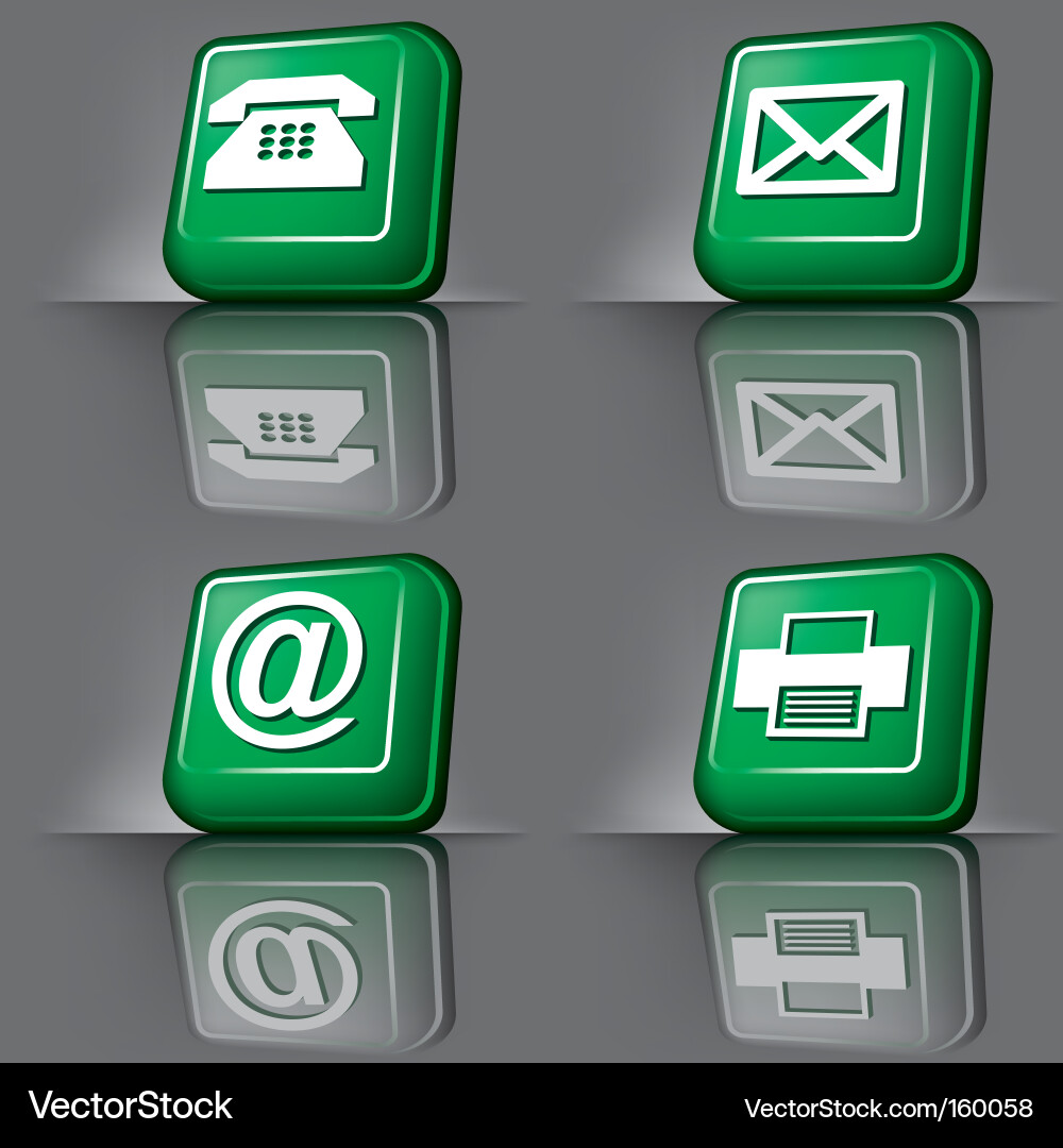 Button communication vector image