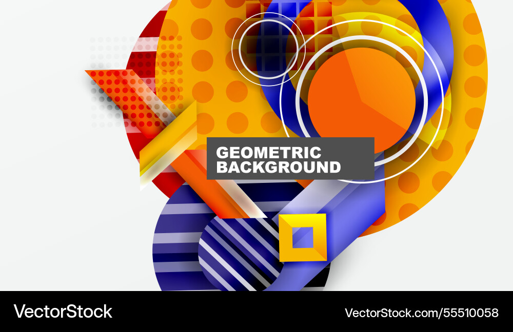Complex geometric background with circles Complex geometric background with circles vector image