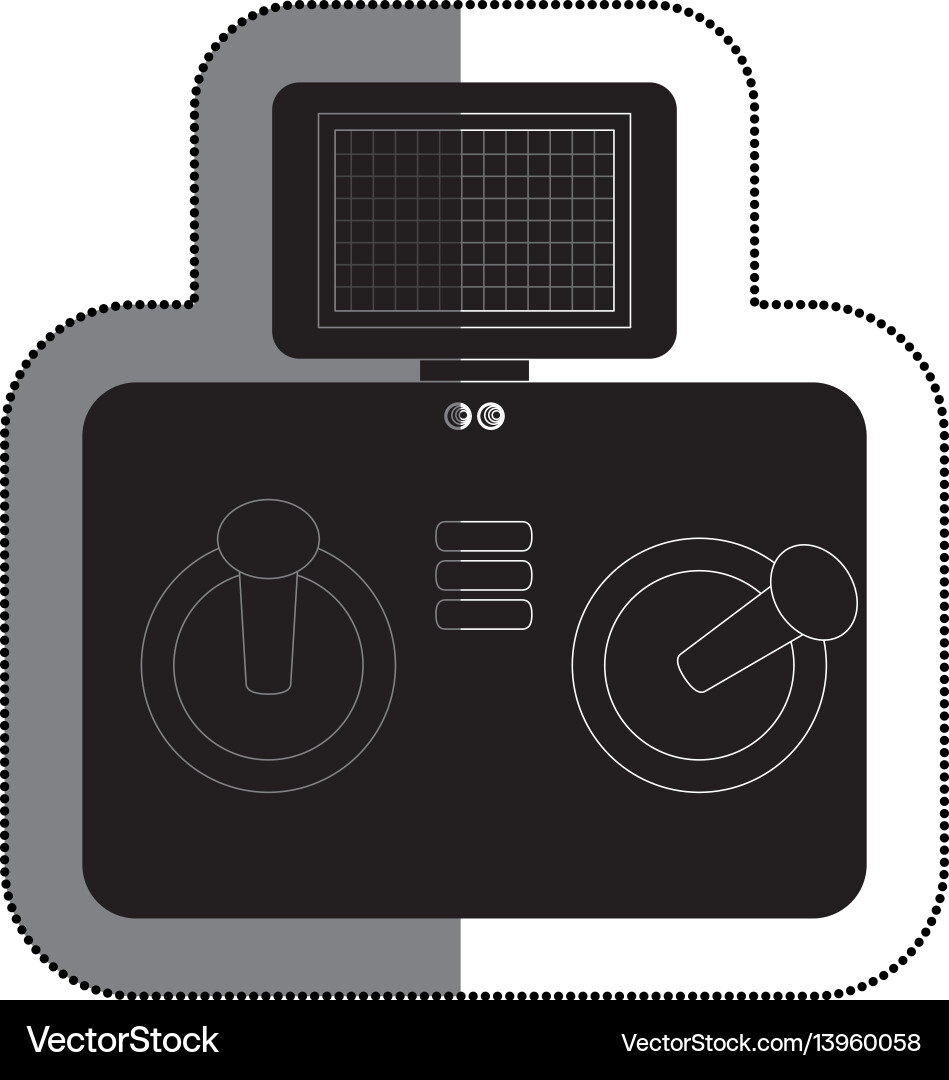 Drone remote control isolated icon Drone remote control isolated icon vector image