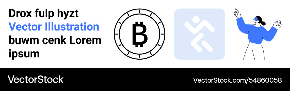Elements include bitcoin symbol person running Elements include bitcoin symbol person running vector image