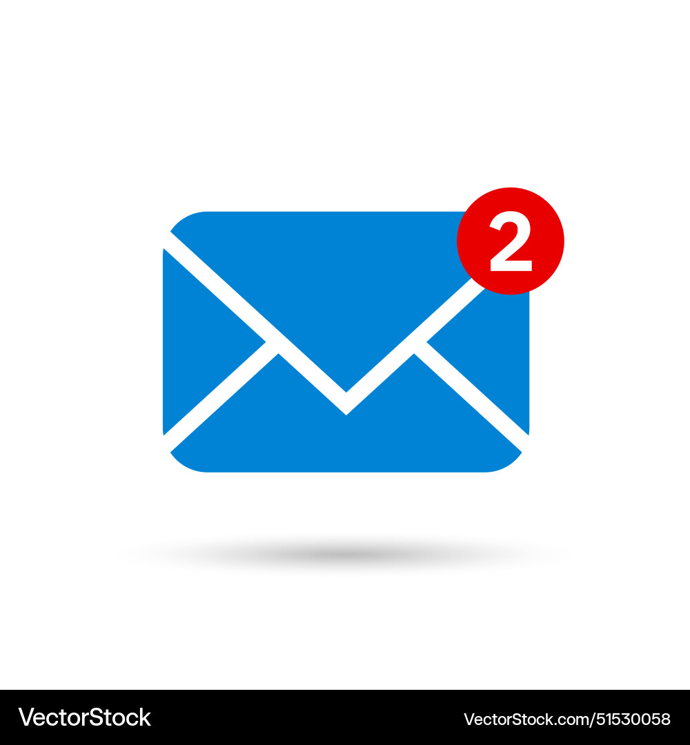 Envelope with incoming message symbol Envelope with incoming message symbol vector image