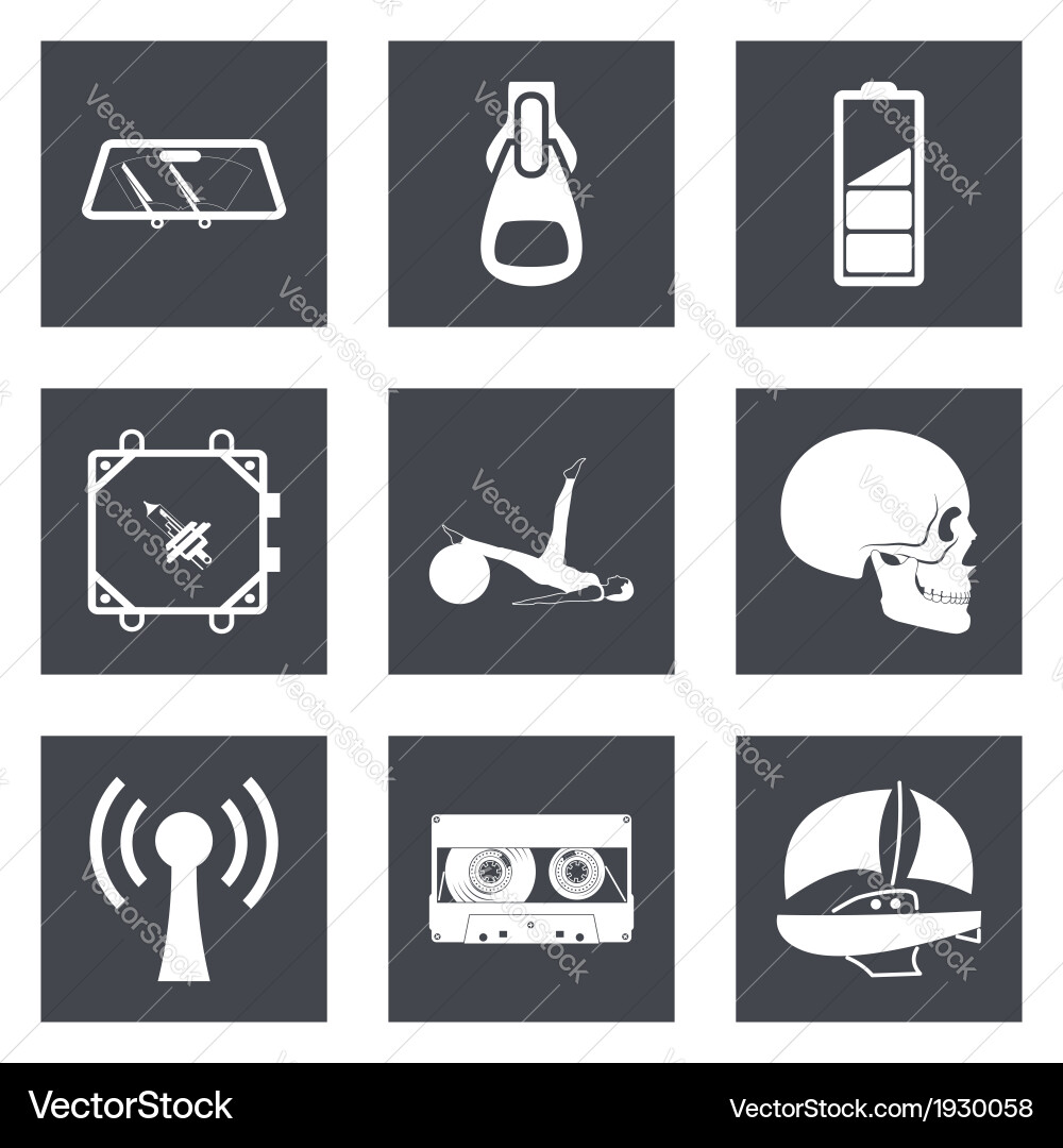 Icons for web design and mobile applications set 3 vector image