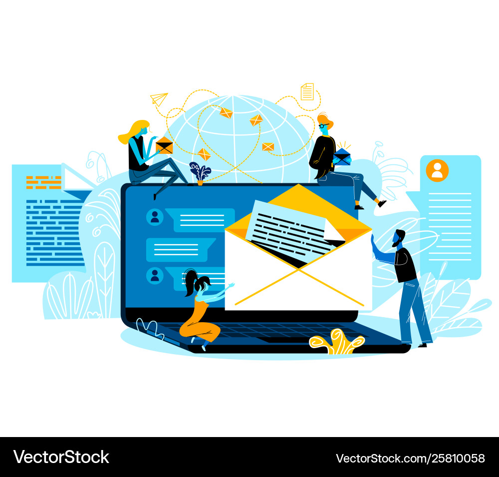 Internet social media networking e-mail messaging vector image
