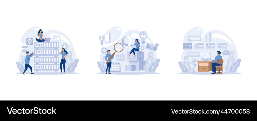 It profession set programmer write software Vector Image