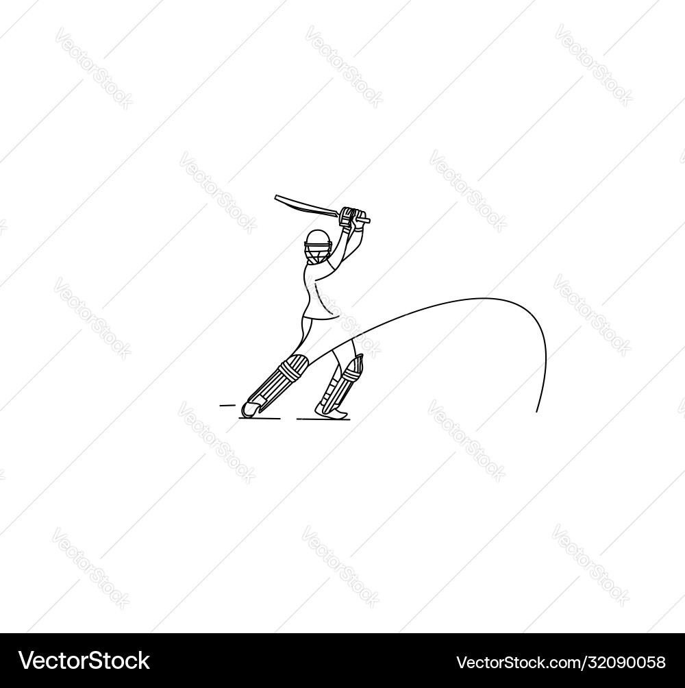 Konzept Batsman spielen Kricket - Meisterschaft Konzept Batsman spielen Kricket - Meisterschaft vektorbild