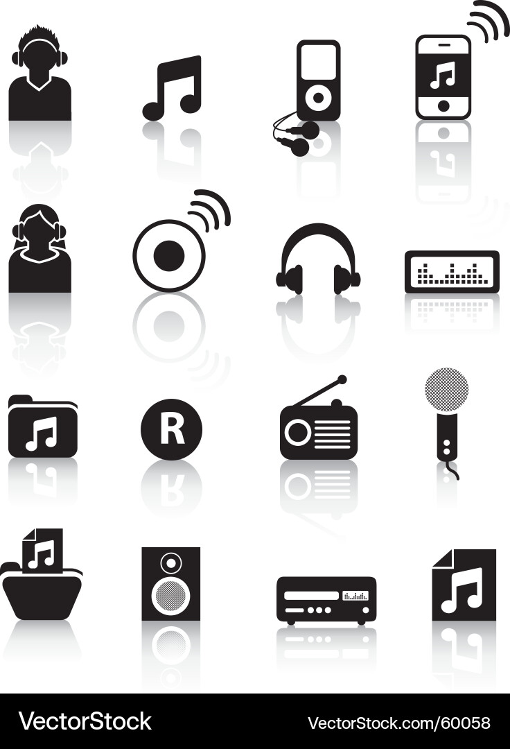 Music Icon Set Vector Image