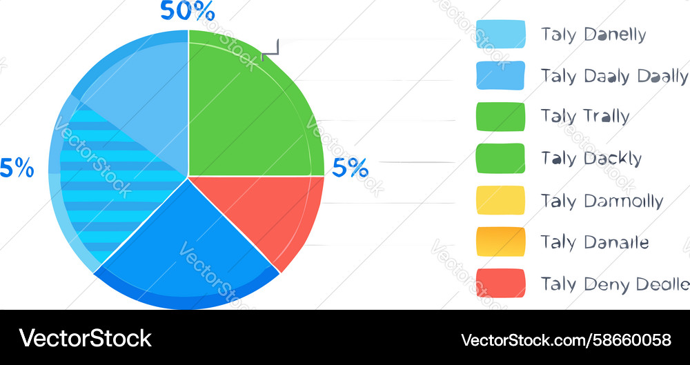 Pie chart with data segments and dollar icon Vector Image