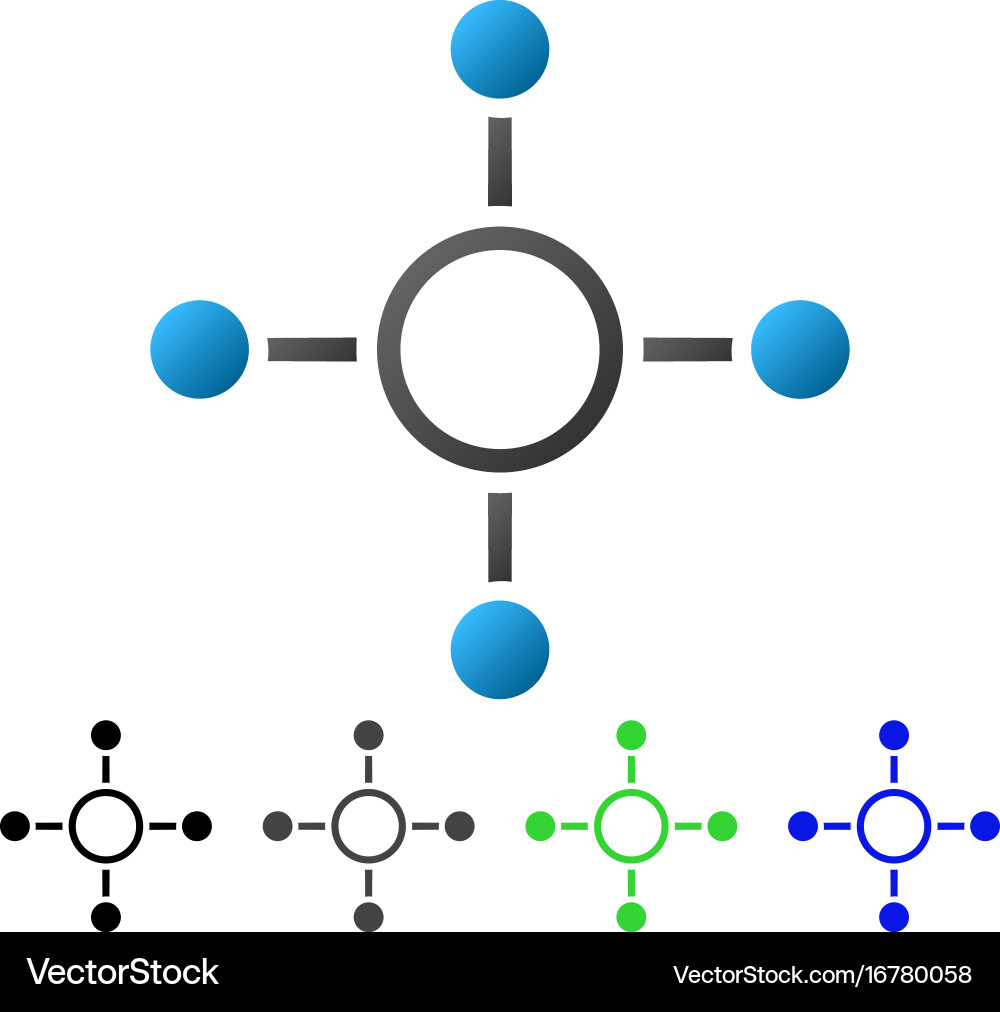 Radial structure flat gradient icon vector image