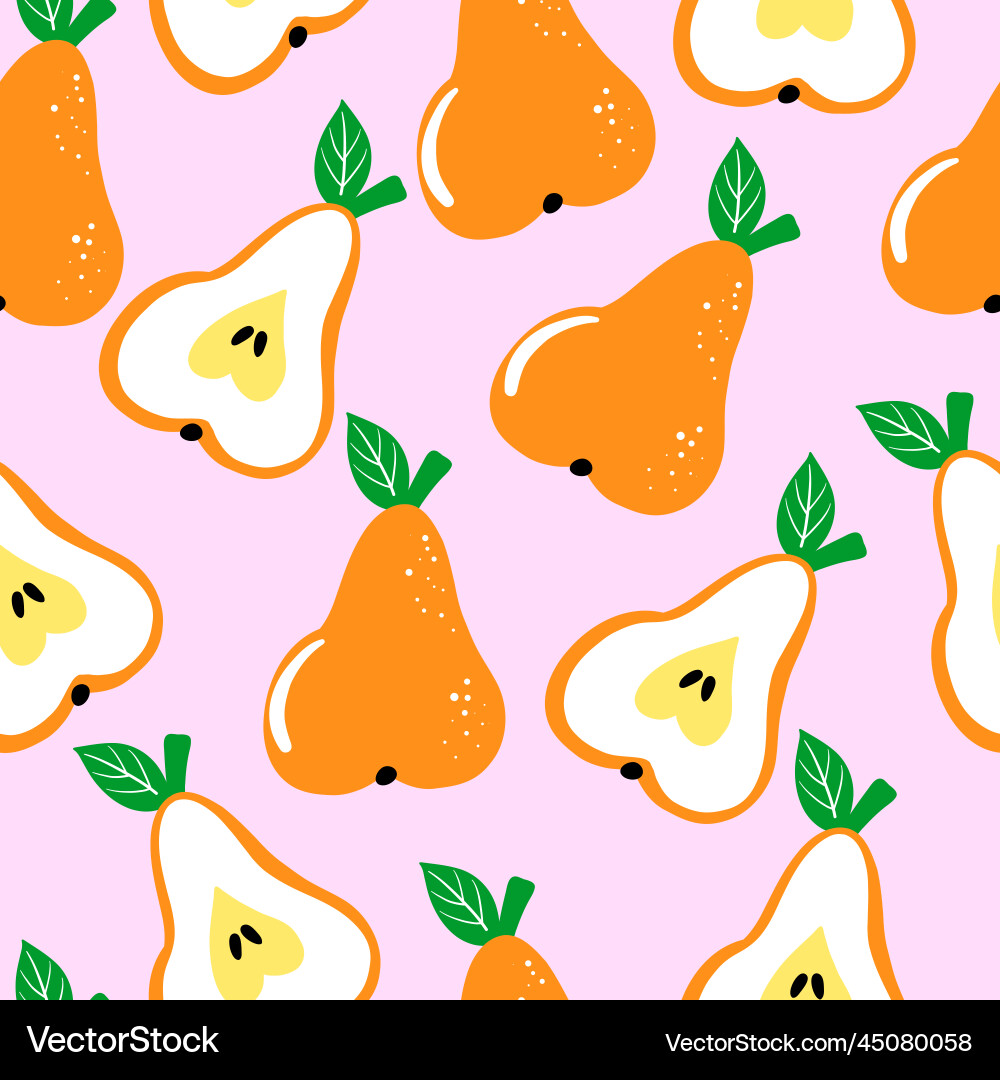 Seamless pattern with pear Seamless pattern with pear vector image