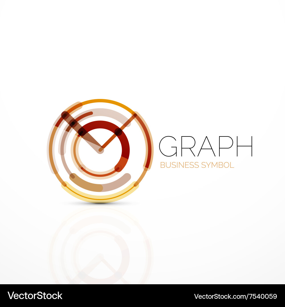 Abstract logo idea linear chart or graph vector image