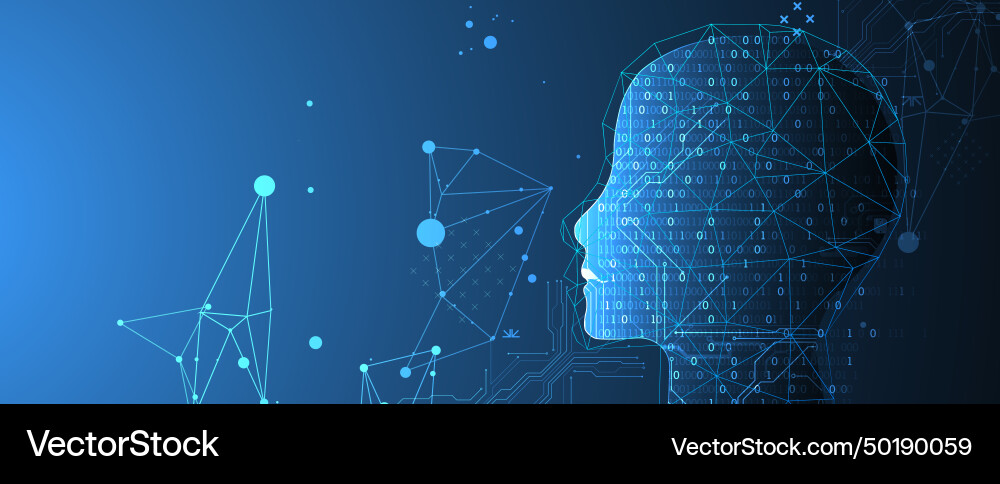 Artificial intelligence technical background Artificial intelligence technical background vector image