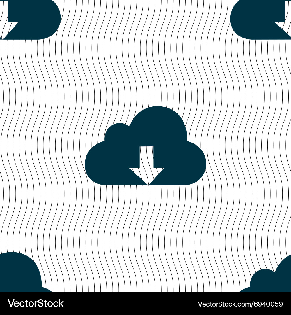 Backup icon sign seamless pattern with geometric vector image