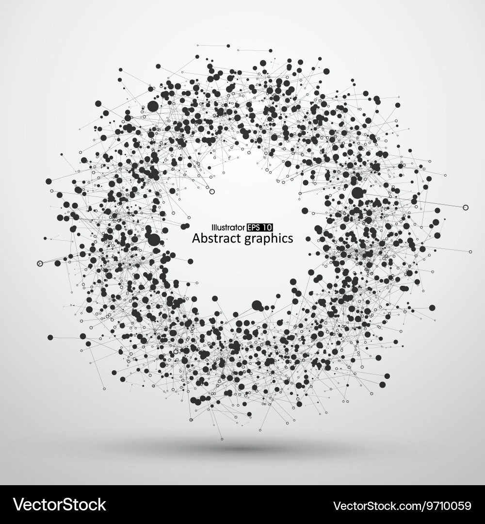 Connected Dots and Lines Vector Image