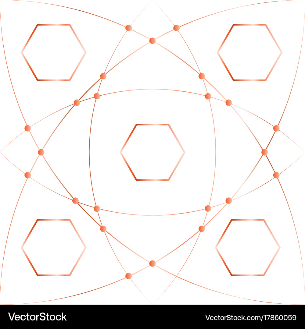 Connected Network of Points Vector Image