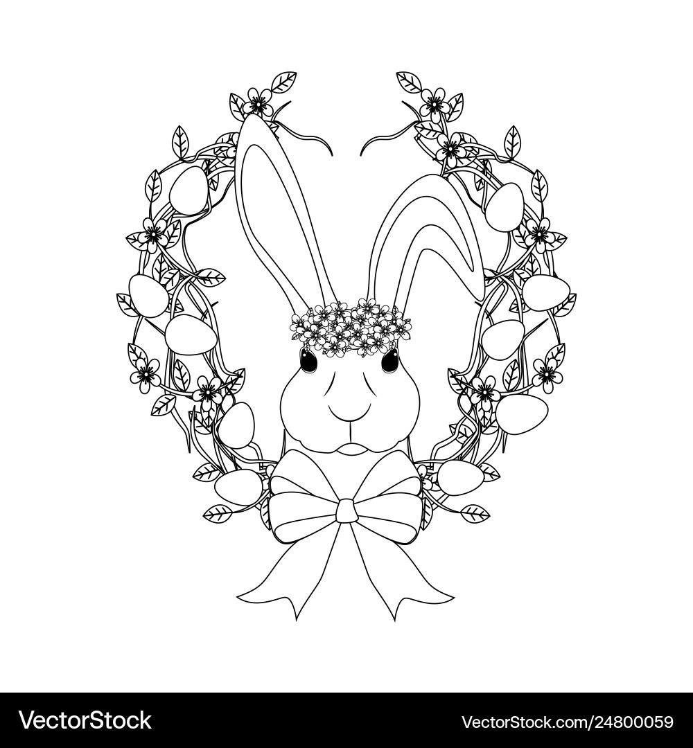 Easter bunny outline