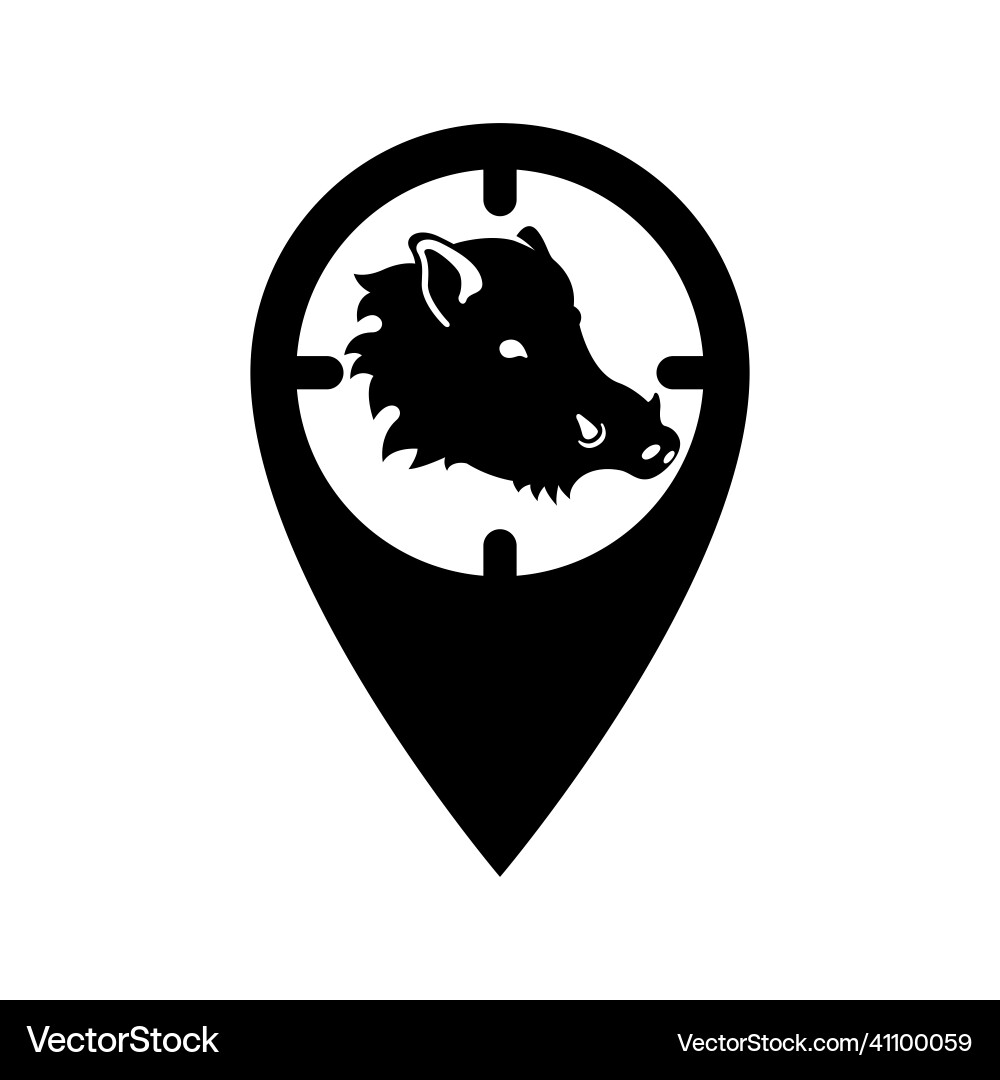 For a hunter mark on the map in form Vector Image