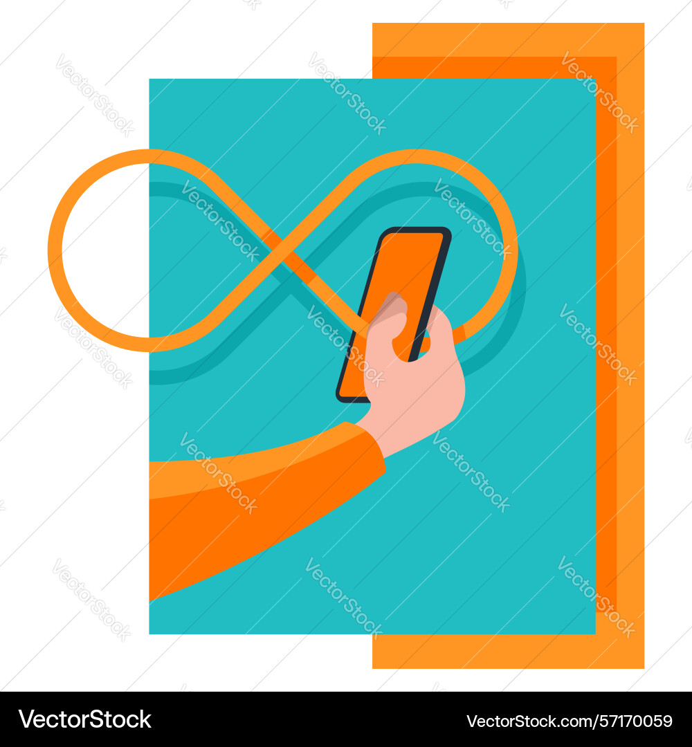 Infinite scrolling down the page Vector Image
