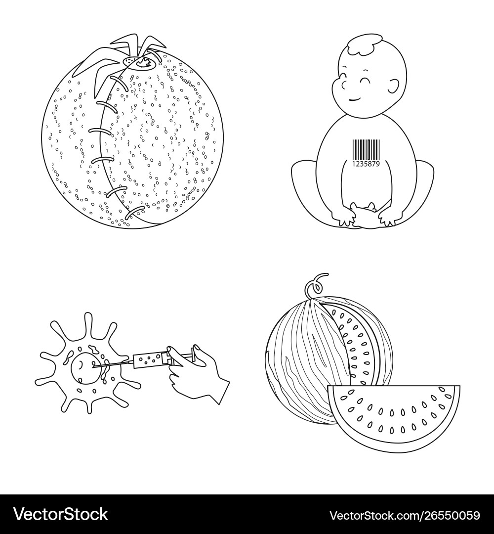 Isolated object genetic and science sign set Isolated object genetic and science sign set vector image