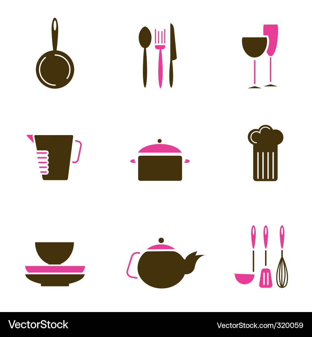 Kitchenware objects Vector Image