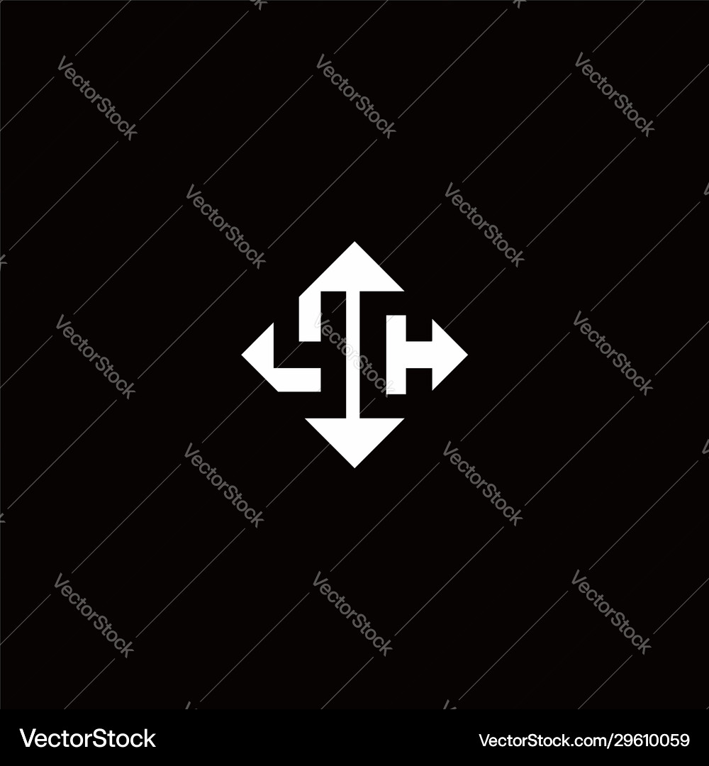 Monogram logo design with diamond square shape Vector Image