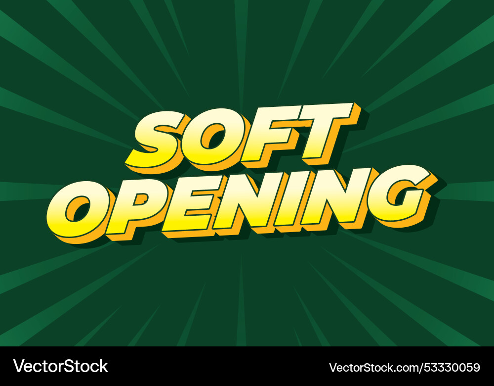 Soft opening text effect for digital ads with 3d Soft opening text effect for digital ads with 3d Vector Image
