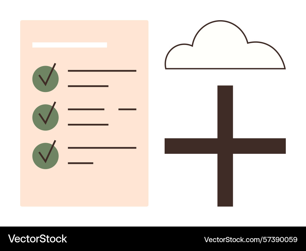Task-Checkliste mit Cloud-Integration und Hinzufügen Task-Checkliste mit Cloud-Integration und Hinzufügen vektorbild