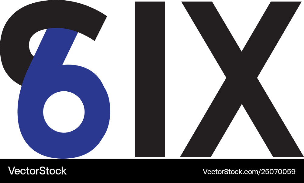 Text logo template number element Text logo template number element Vector Image