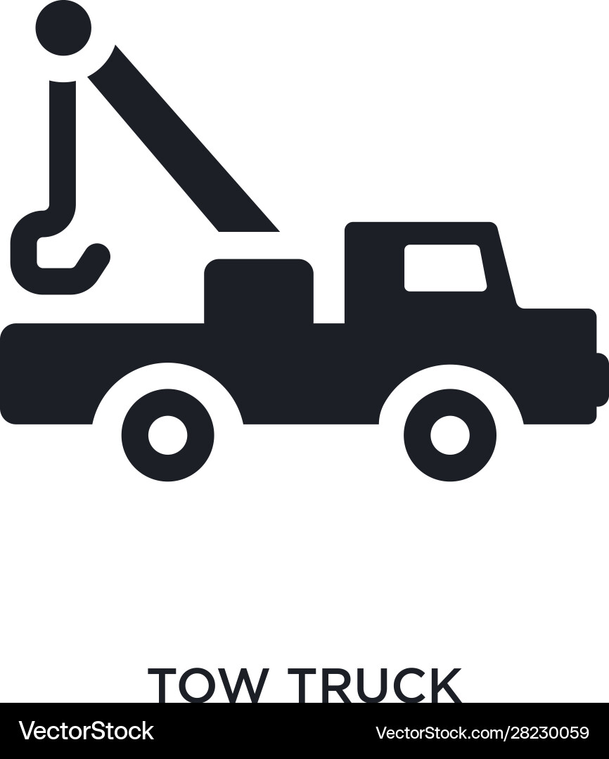 Tow Truck Icon - Simple & Clean Vector Image