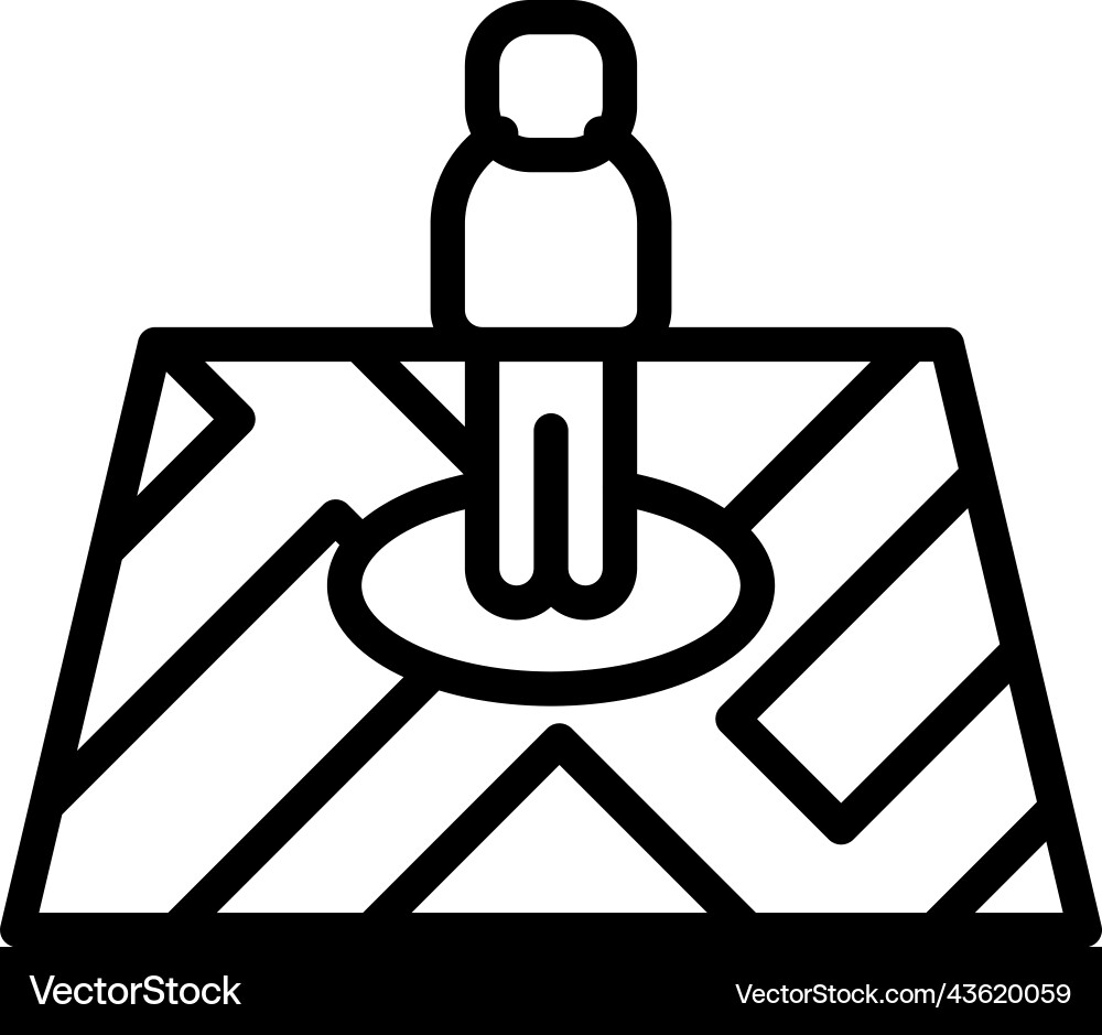 Walking map icon location and navigation vector image