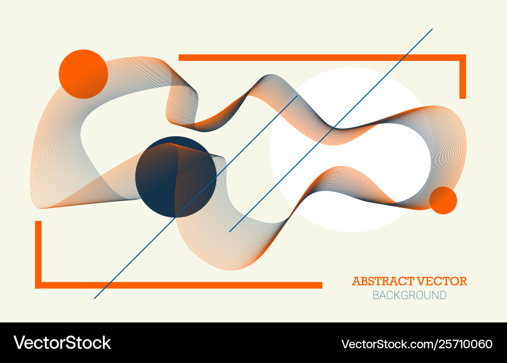Abstract background with dynamic linear waves Abstract background with dynamic linear waves vector image