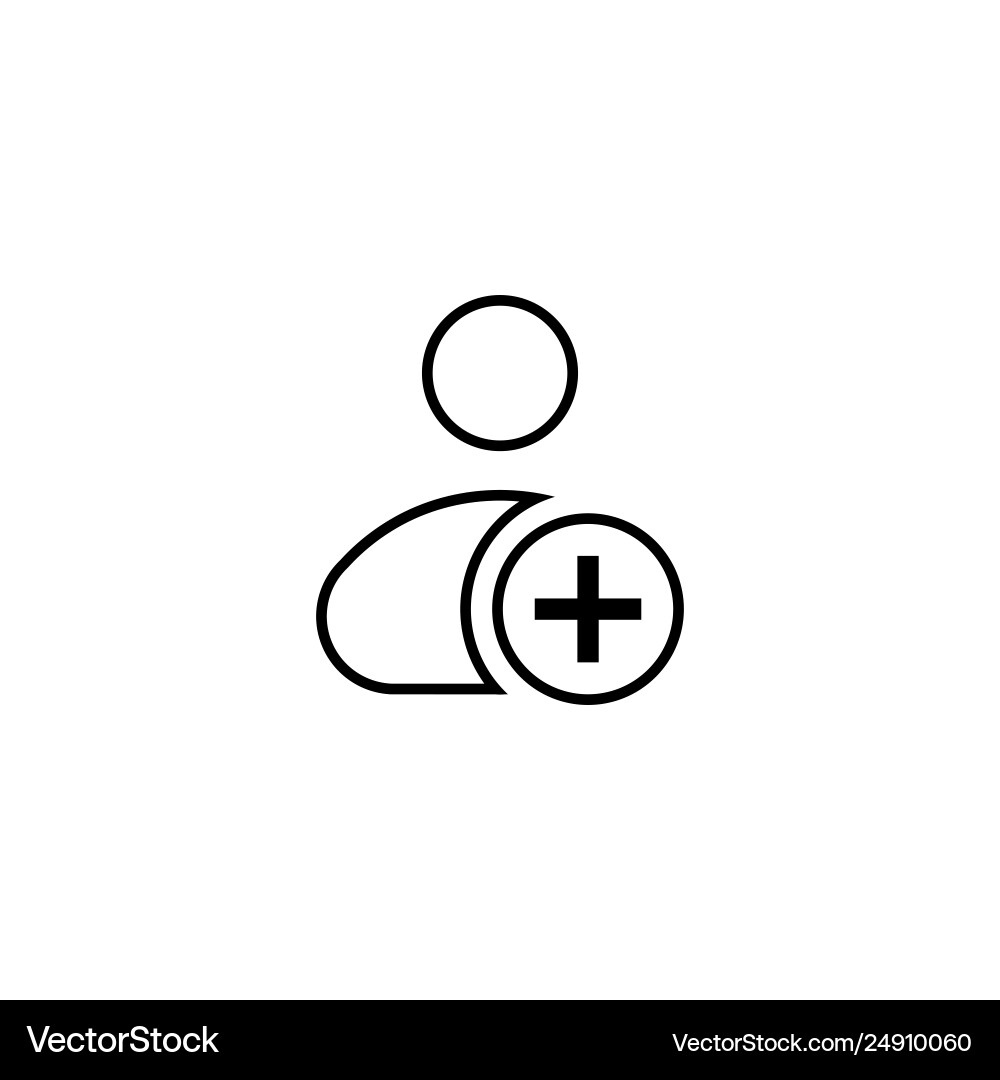 Add new user account flat icon for apps Vector Image